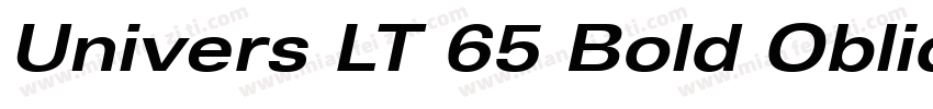 Univers LT 65 Bold Oblique字体转换